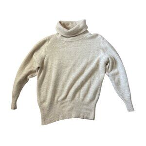 Susann d Women's Lambswool Angora Rabbit Hair Size L Cream Turtleneck Sweater